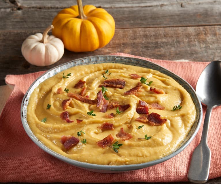 Pumpkin puree with Thermomix, creamy and rich