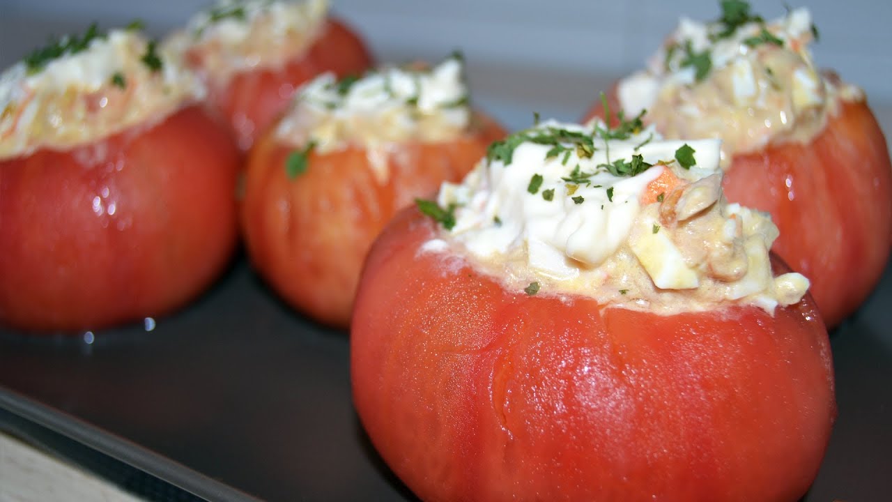 Must Try these Tasty Eggs stuffed with tuna and tomato